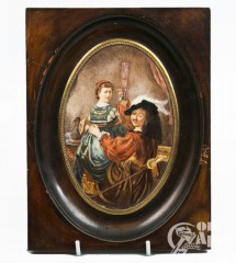 Фарфоровый пласт "Рембрандт и его жена Саския"